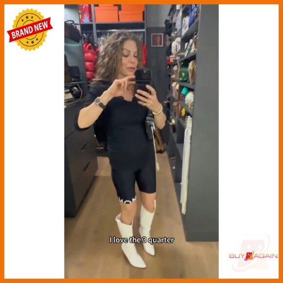 3-Pack Women's 3/4 Sleeve Lace V-Neck Ribbed Cotton Slim Fit Tops - Picture 7 of 8